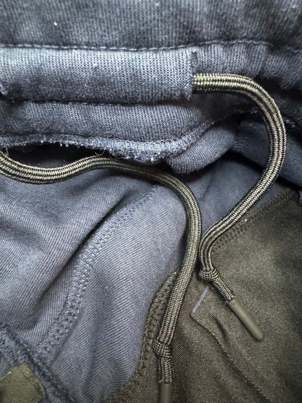 Navy Blue Slim Fit Jogger Pants Zip Pockets Tapered Men’s Medium - Picture 4 of 5